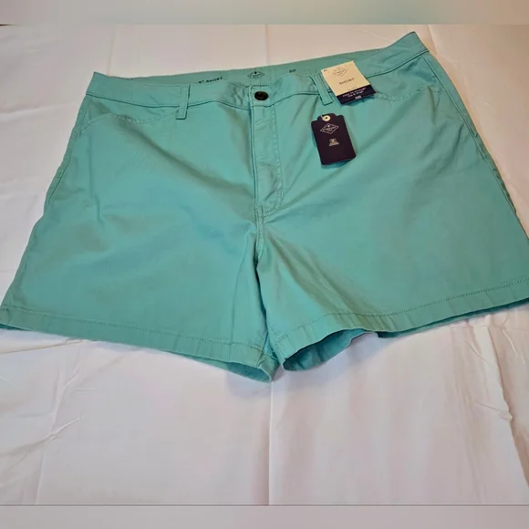 St Johns Bay Mid-Rise Tummy Control Shorts SIZE 20 COLOR Cascade GREEN, NWT - Picture 3 of 13